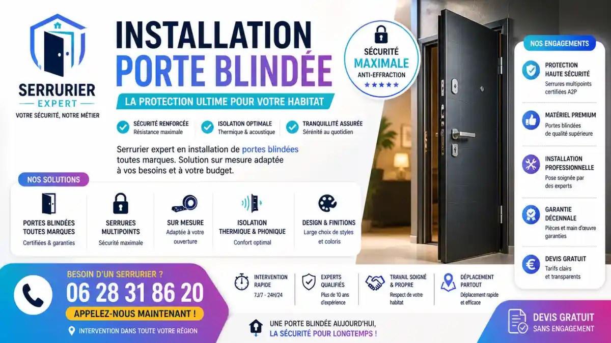 Blindage porte blindée à Aix-en-provence sécurité