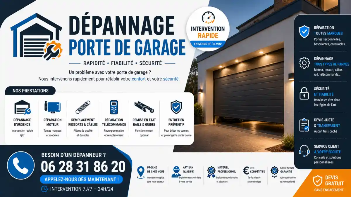 Dépannage porte de garage à Ventabren urgent