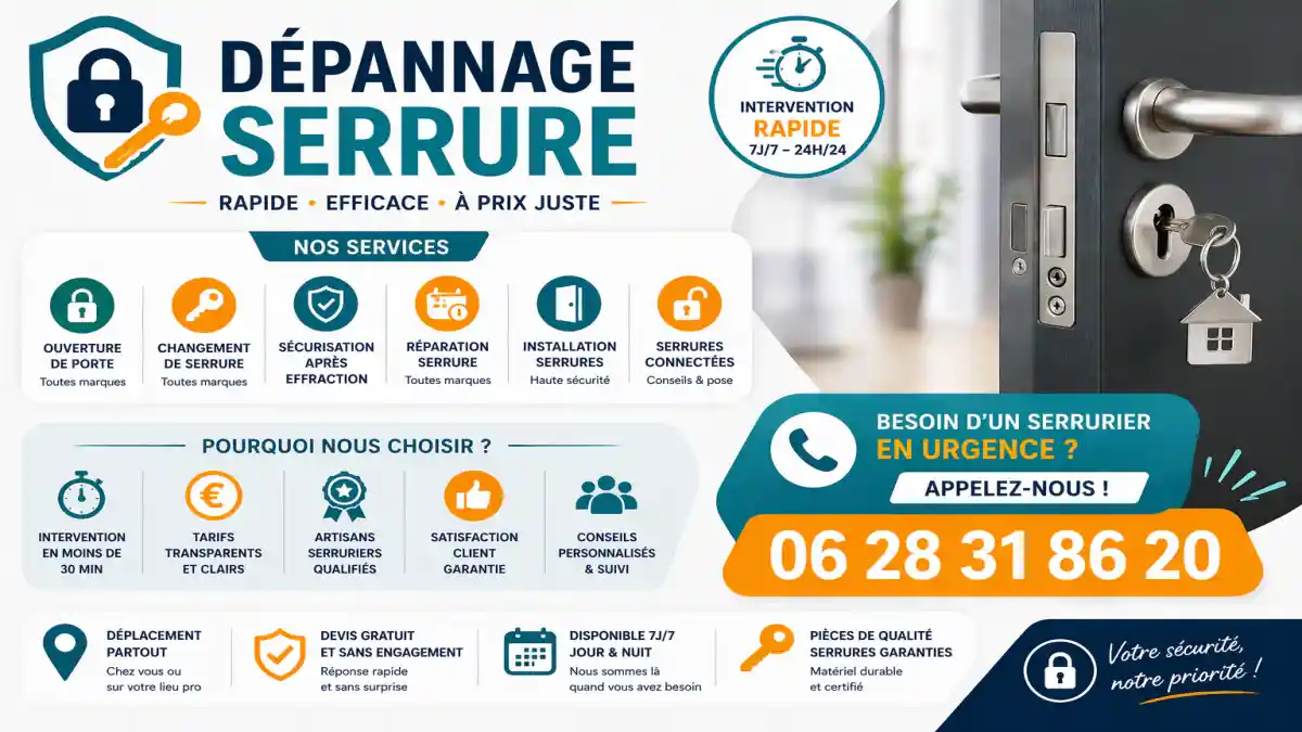 Dépannage serrurier à Saint-marc-jaumegarde urgence 24h