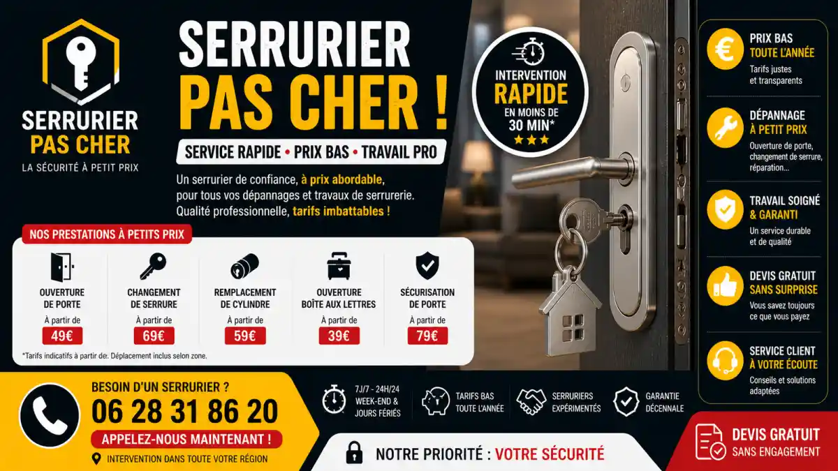 Serrurier pas cher à Marseille 13006 dépannage rapide